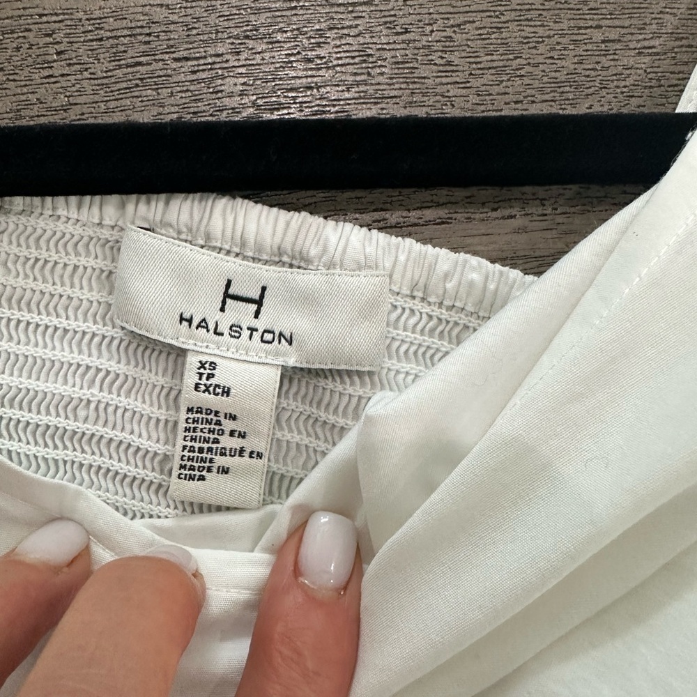 H by Halston White Boxy 3/4 Sleeve Blouse - Picture 8 of 8